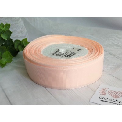 Лента репсовая 25 мм, цвет персиковый №07